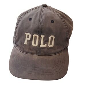 Polo Sport Ralph Lauren Baseball Cap Gray Embroidered Logo Adjustable Strap